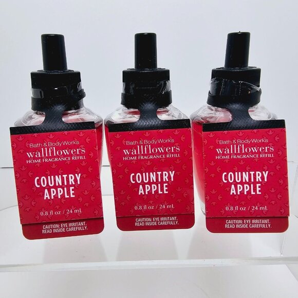 3 COUNTRY APPLE Bath & Body Works Wallflower Refill Bulbs NEW - Picture 6 of 6